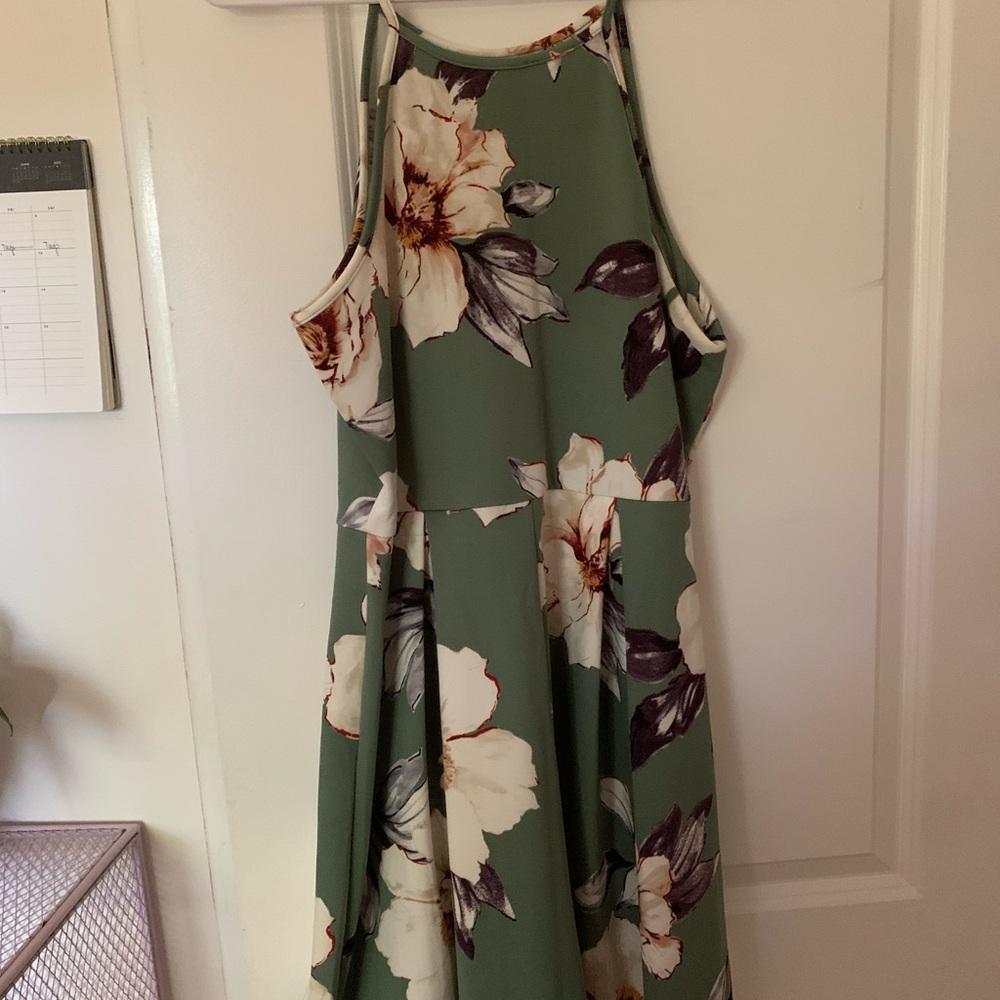 Cream Halter Midi Sundress for Wedding Guests